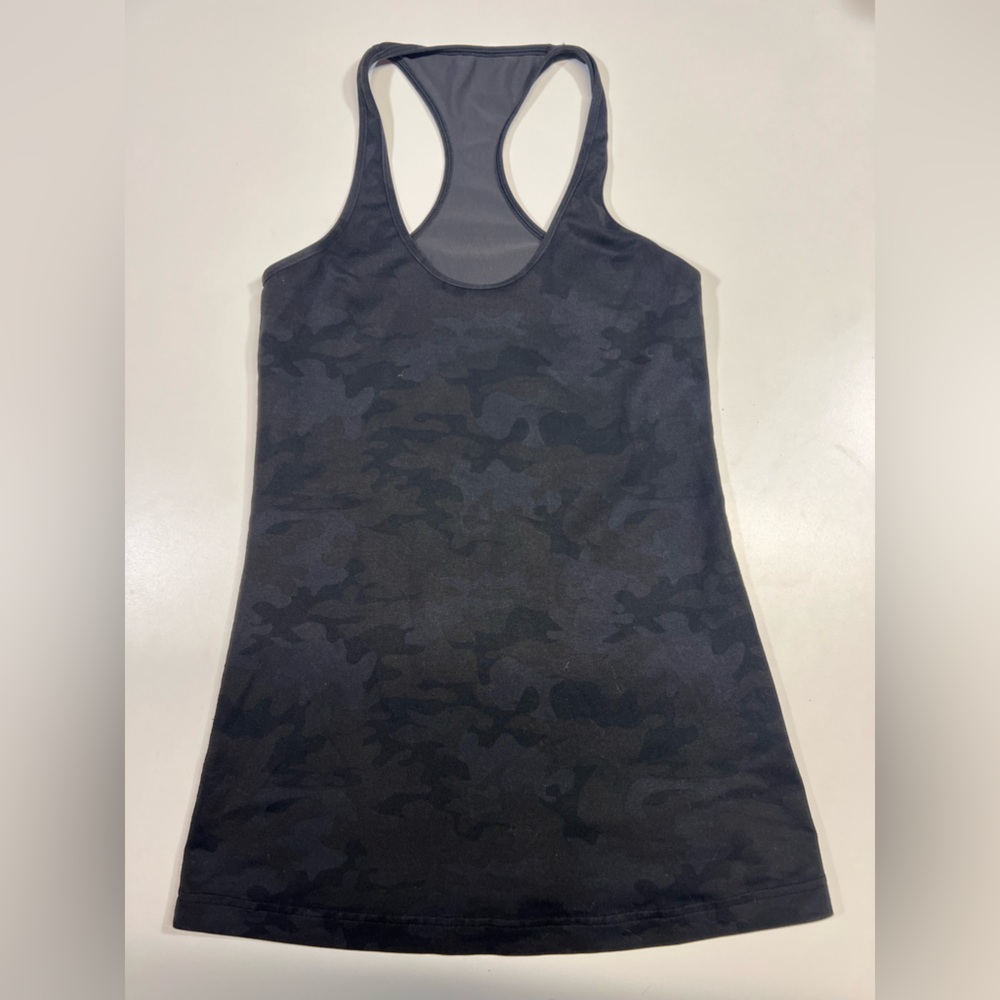 Lululemon Racerback Tank Top Color: Black Camo Women’s Size Small